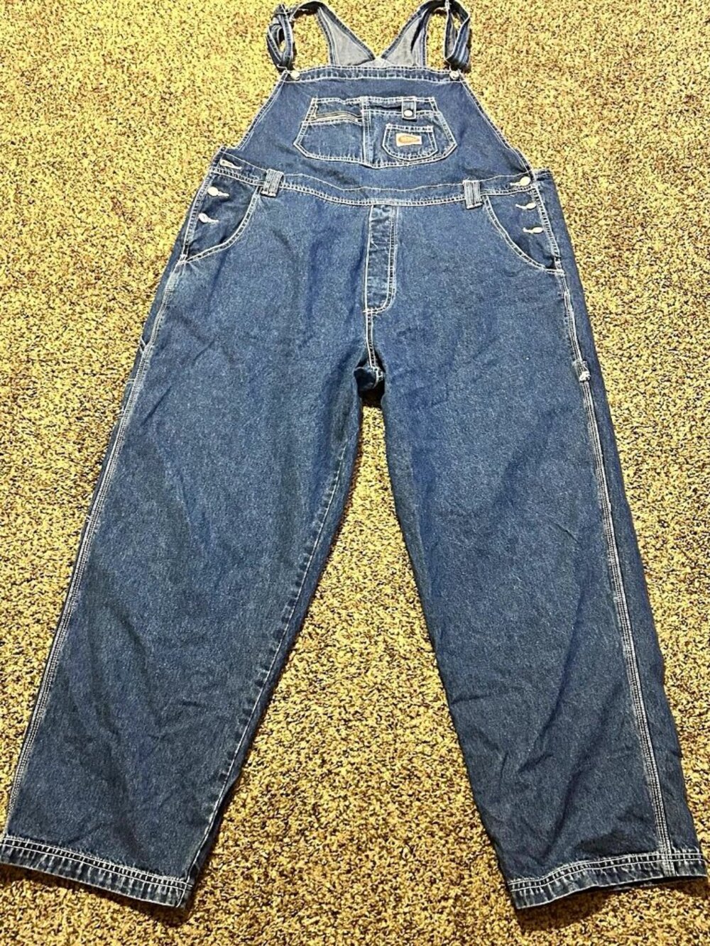 Revolt Womens Denim Overalls Size 24 Blue Jean Bibs Ladies Y2K - Picture 1 of 5
